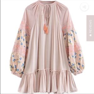 Goodnight Macaroon Detailed Sleeves Dress